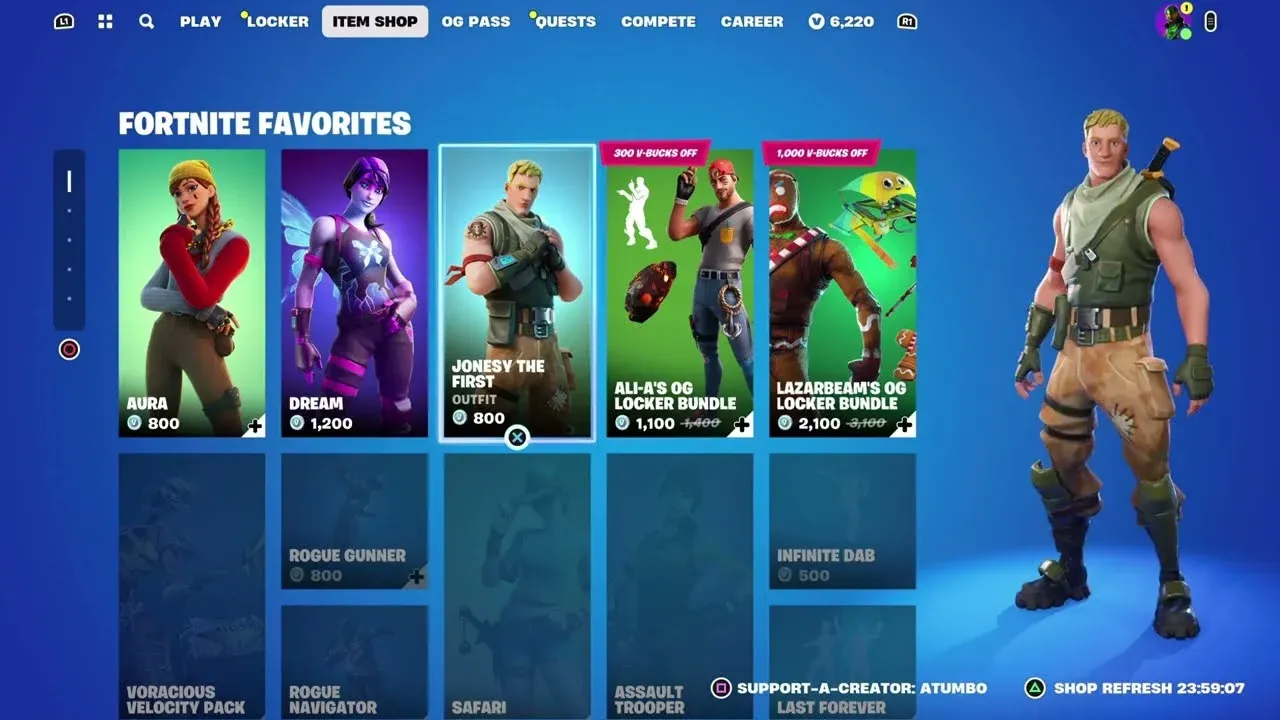 Jonesy, Fortnite's iconic default