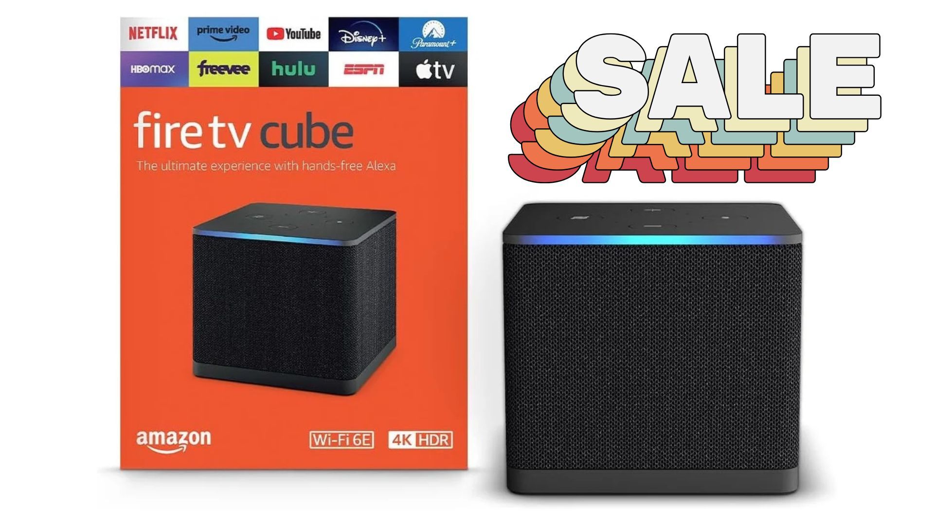 テレビ Amazon Fire TV Cube 4K HDR Amazon Fire TV Cube 2ª geração de voz 4K 16GB preto com 2GB de
