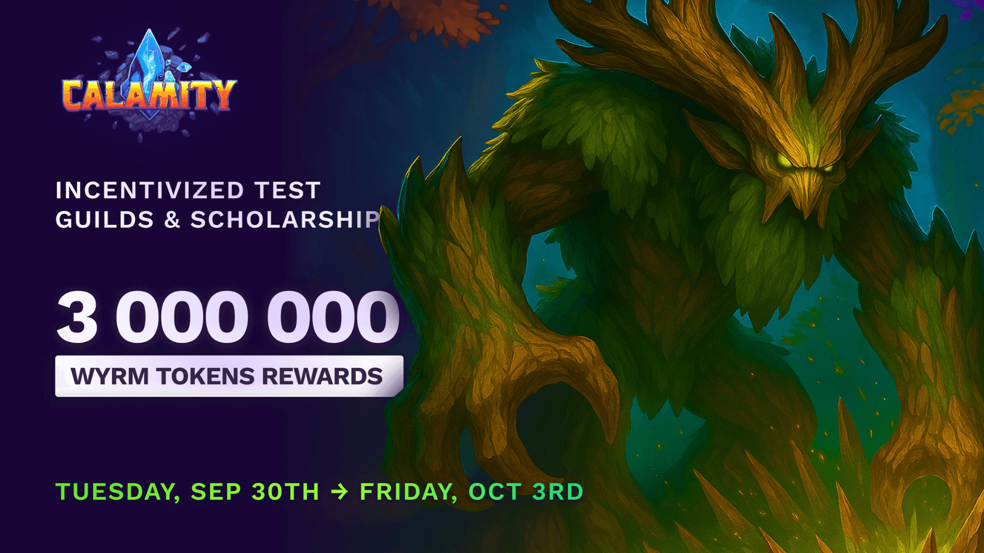 Calamity Playtest Offers 3M $WYRM Tokens | GAMES.GG