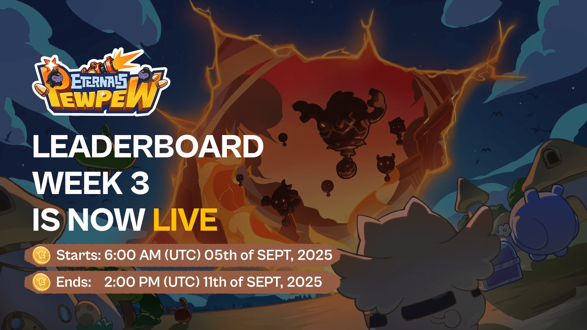 Gana recompensas en Eternals Pew Pew image