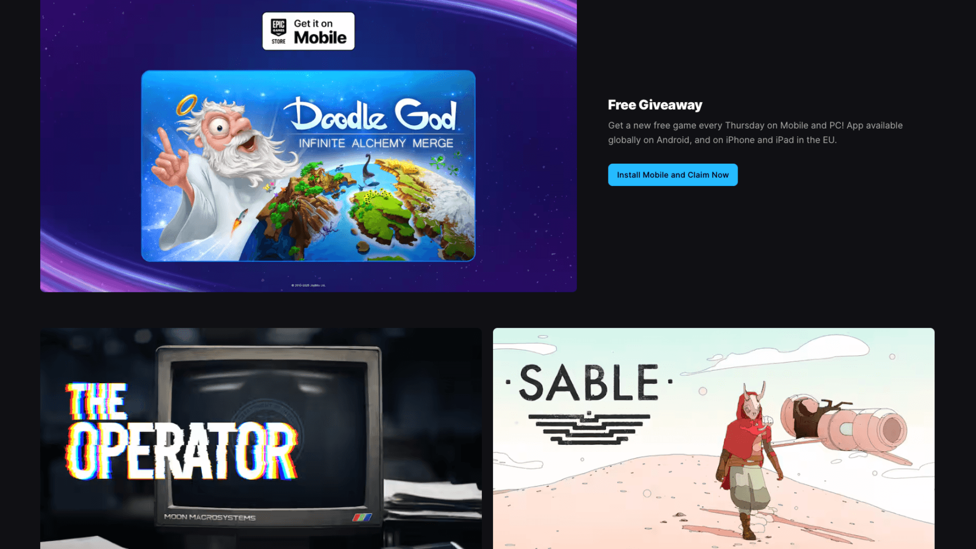 Epic Games Store 3 New Free Games image