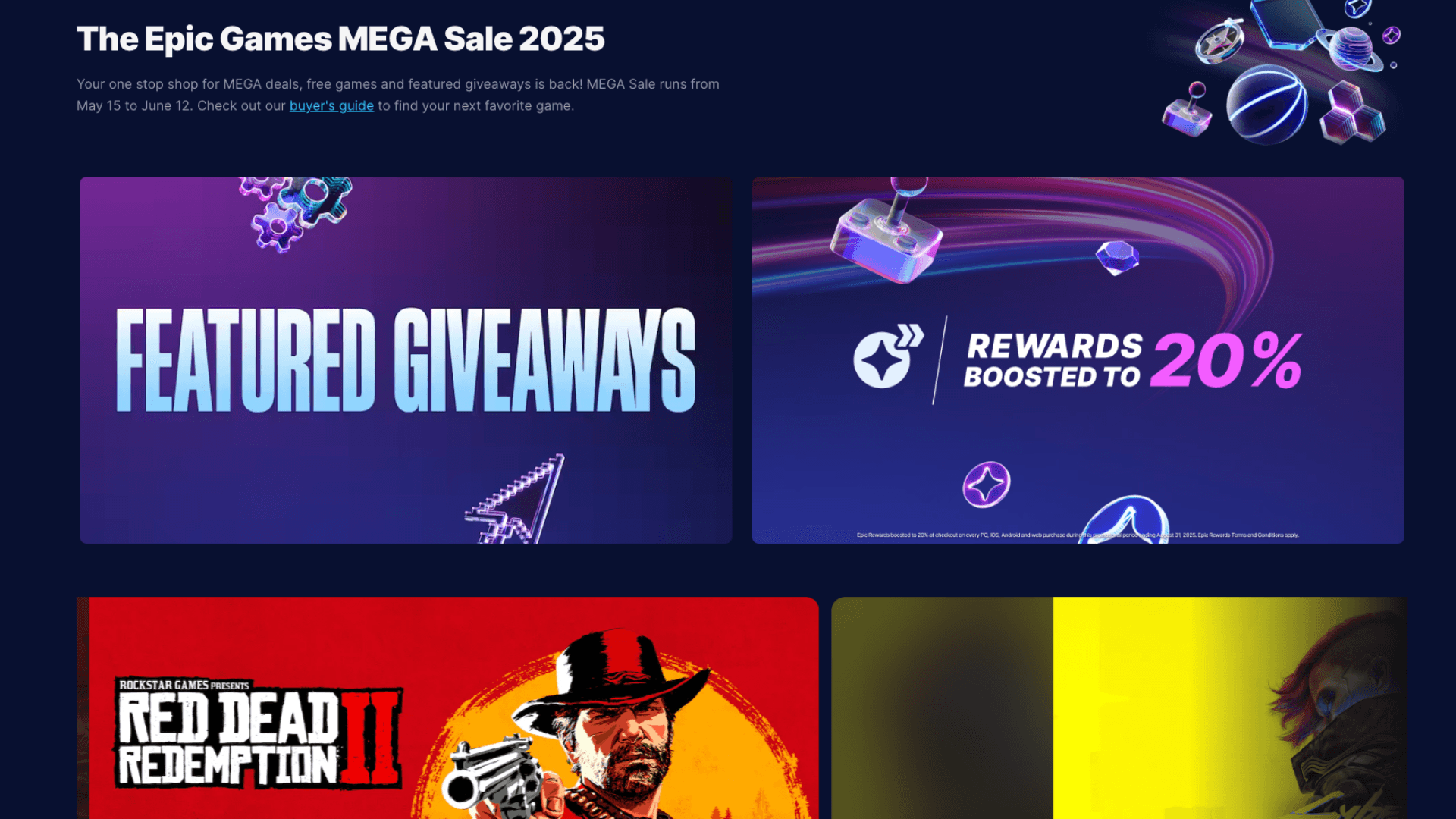 Epic Games Store 2025 大型特卖 image