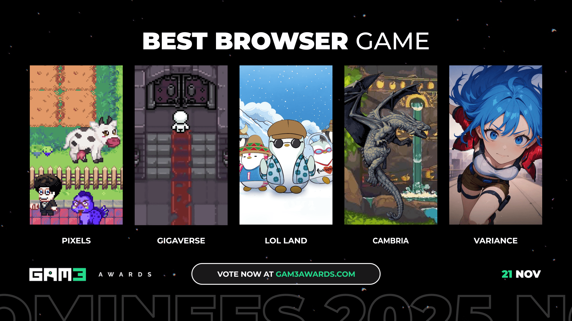 GAM3 Awards 2025 ベストブラウザ部門ノミネート image