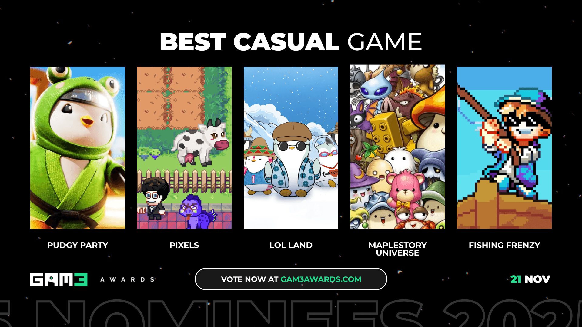 GAM3 Awards 2025 Best Casual Nominees image