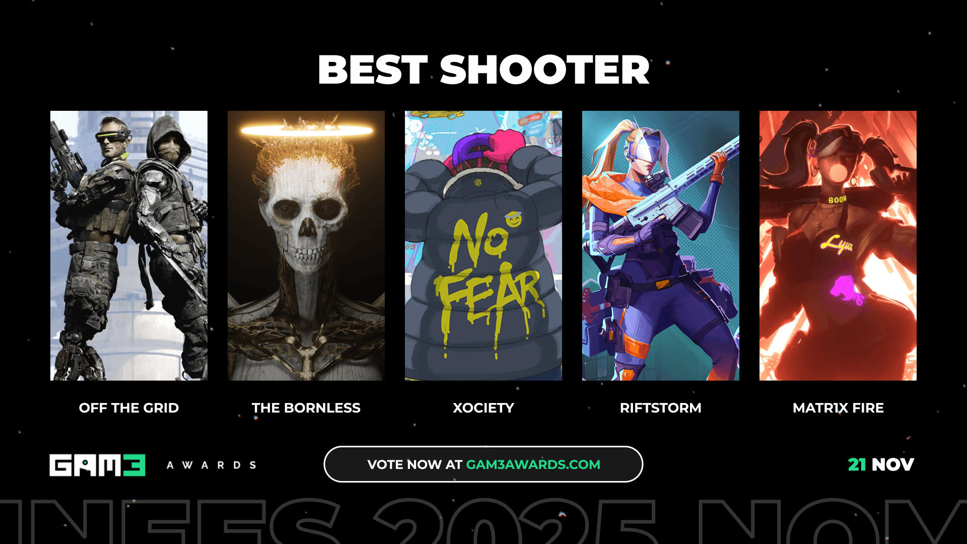 GAM3 Awards 2025 Best Shooter Nominees image