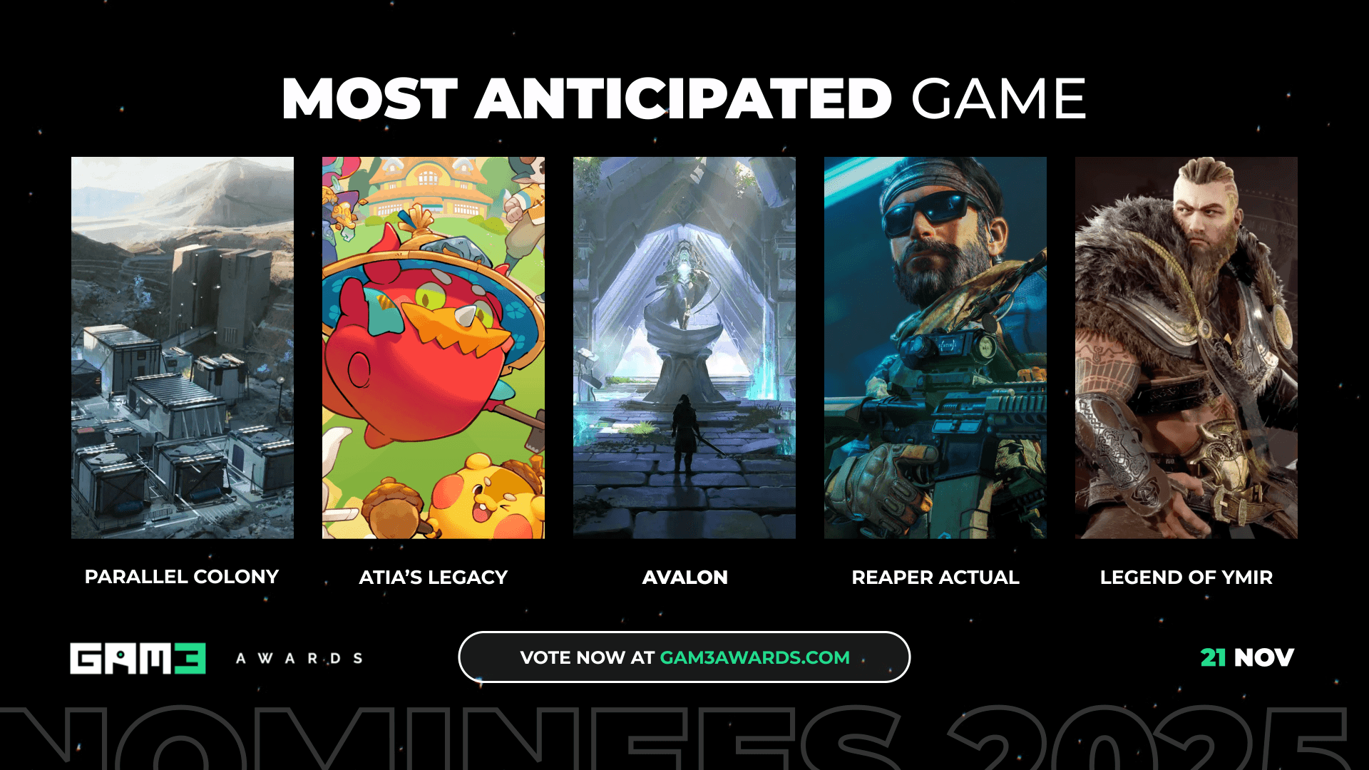 GAM3 Awards 2025 Most Anticipated Nominees image