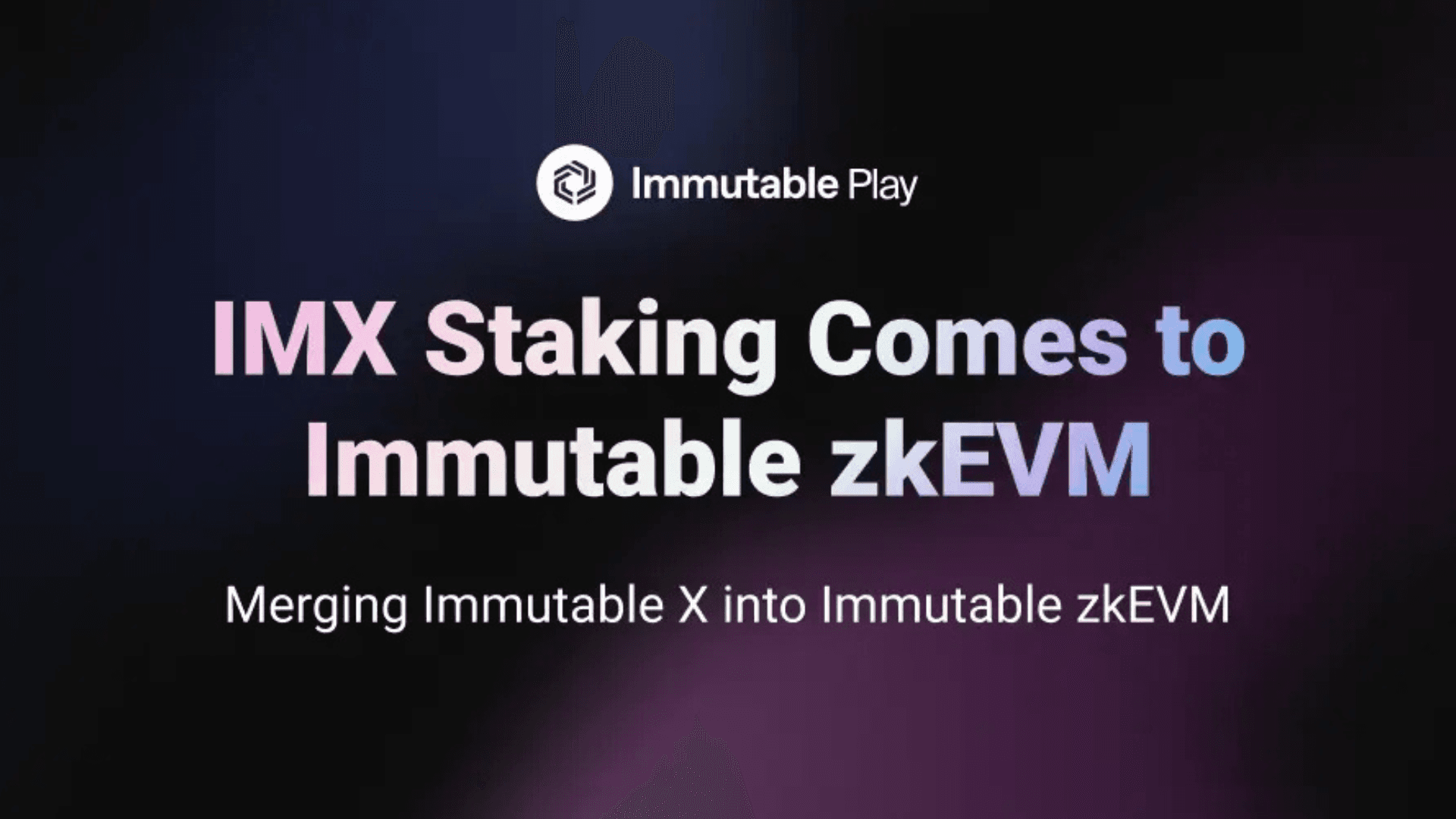 IMX Staking Moves to Immutable zkEVM | GAMES.GG