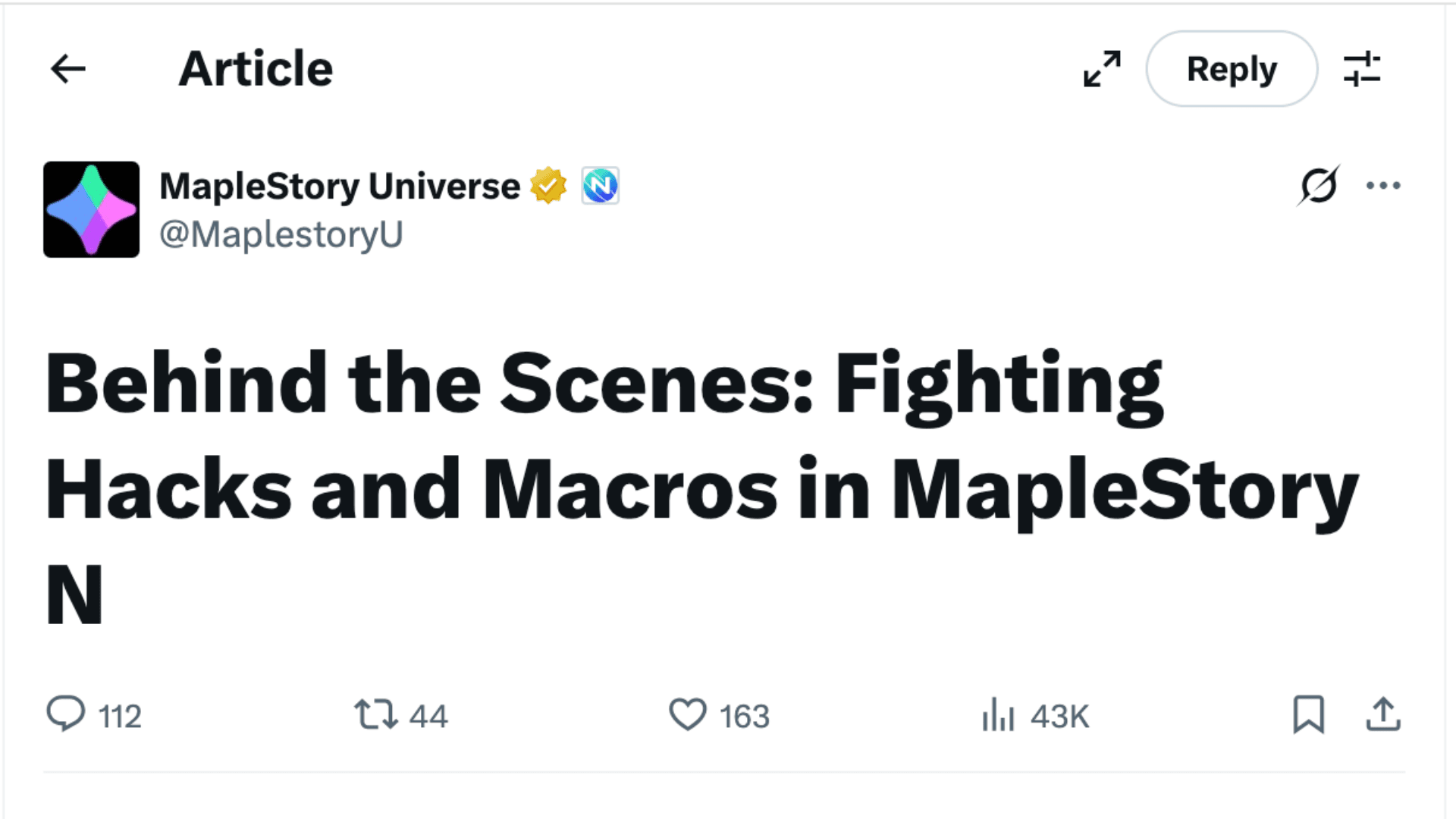 MapleStory Adds Daily Bans Due to Hacks image