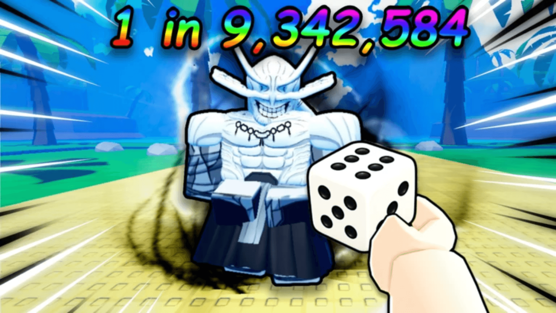 Anime Dice rare roll example Anime Dice rare-roll gameplay image showing a die and an anime-inspired character