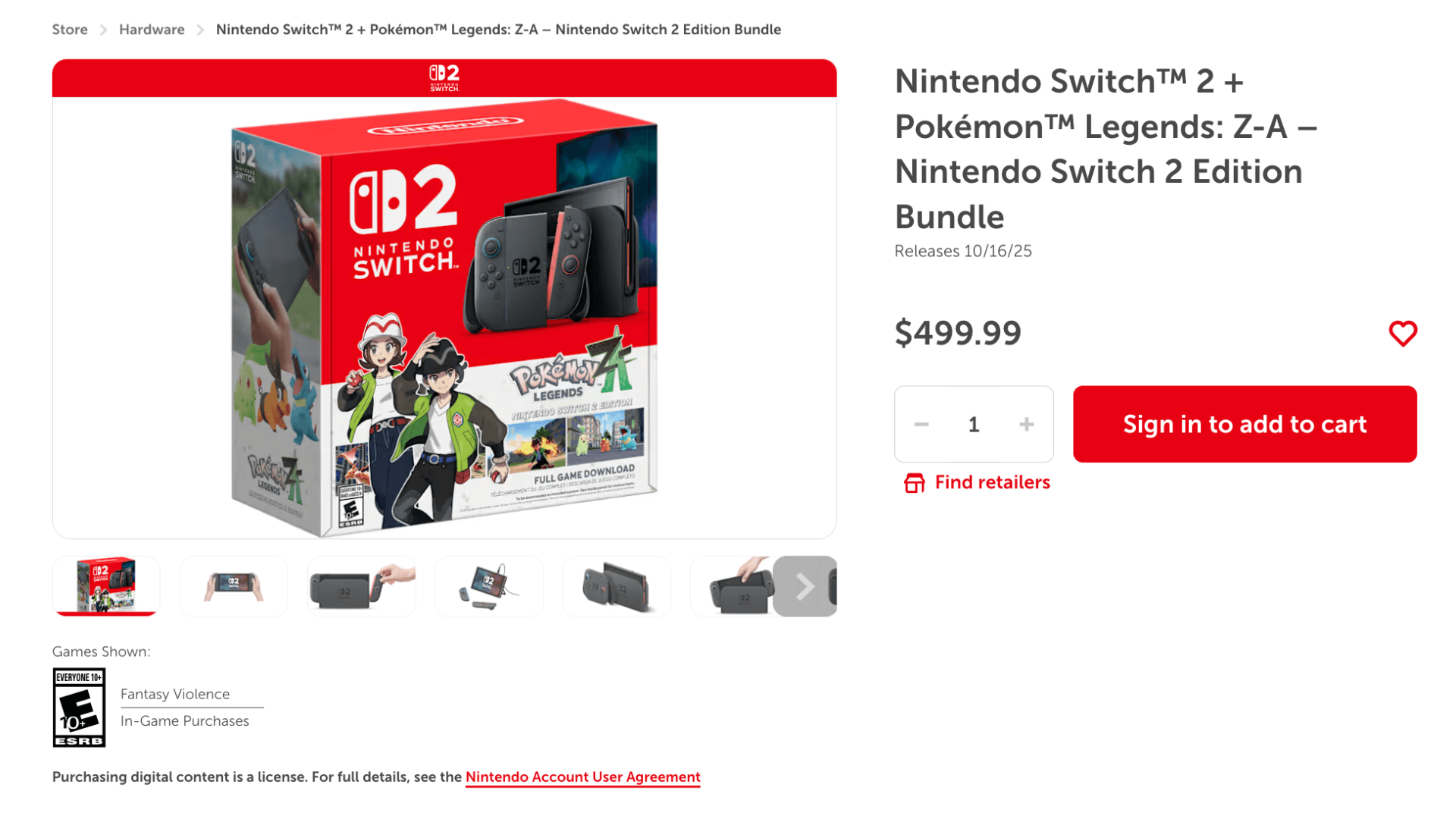 Nintendo Switch 2 + Pokémon Legends Z-Aバンドル | GAMES.GG