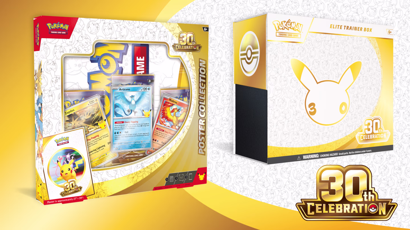 Pokémon TCG 30th Anniversary Expansion Reveals ETBs and Ultra Premium Box