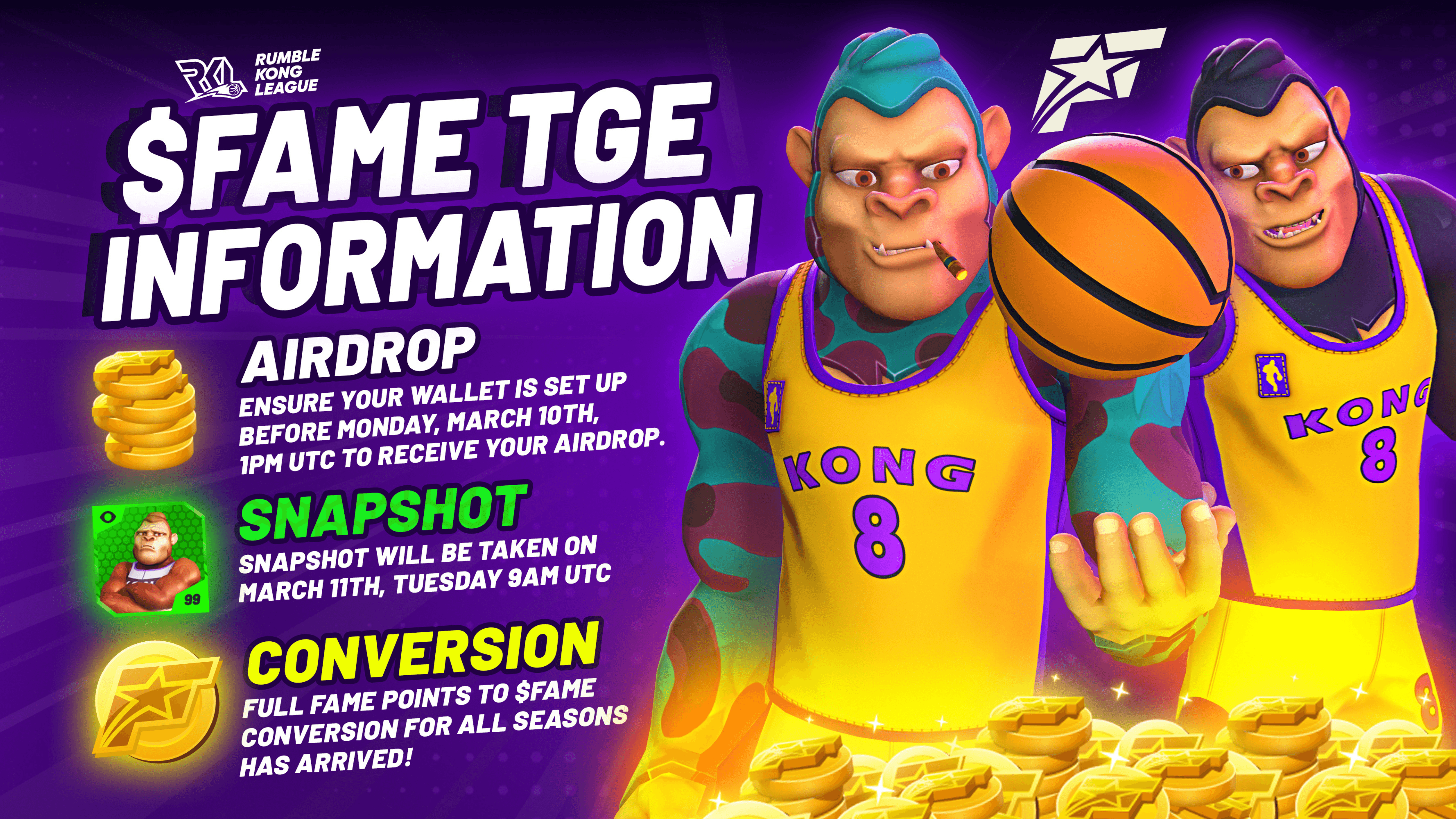 Like On Rumble TL;DR on Rumble Kong League's $FAME Token | GAMES.GG