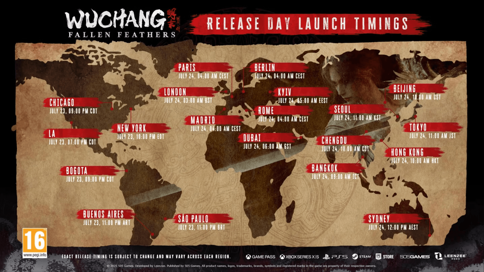 WUCHANG: Fallen Feathers Release Times image