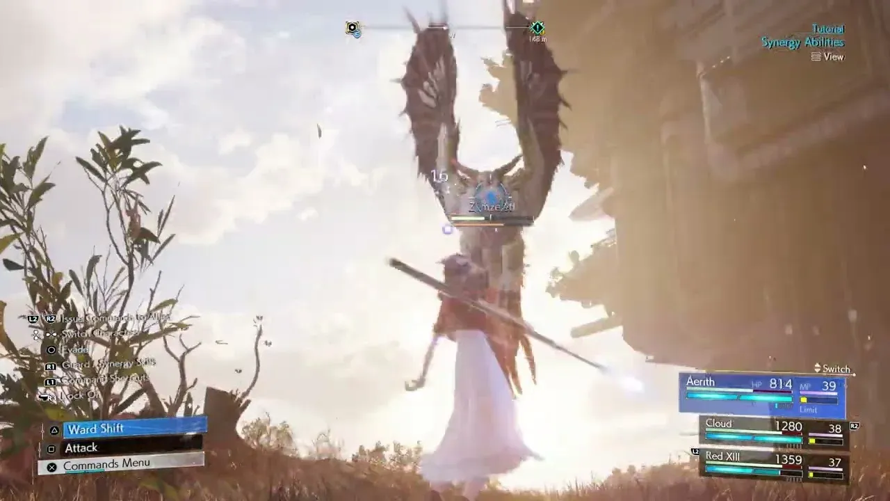 Aerith's Radiant Ward in action