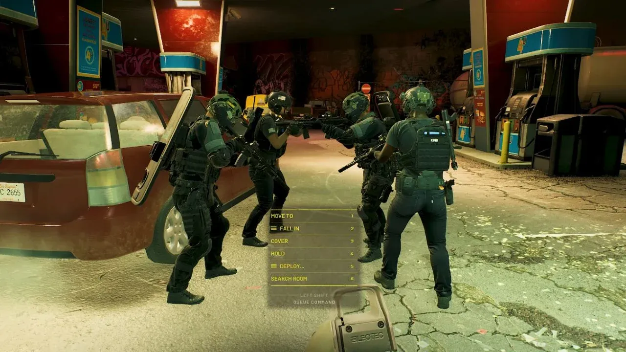 SWAT AI command wheel