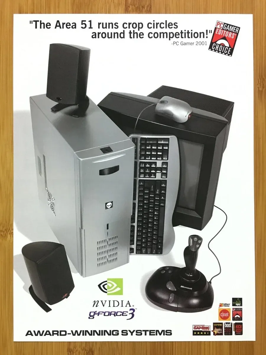 2001 Alienware Area 51 Gaming PC Print Ad/Poster Official Computer Promo Pop Art