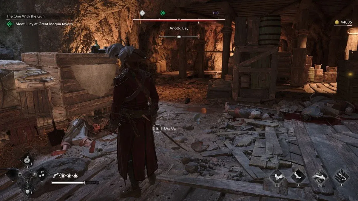Dig under the boulder arch