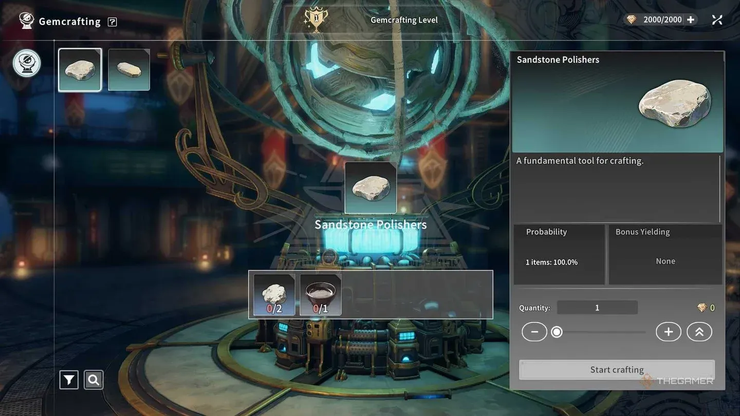 Gear upgrade material management