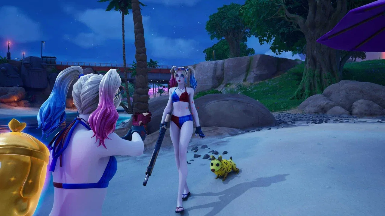 Harley Quinn near Sinister Strip river