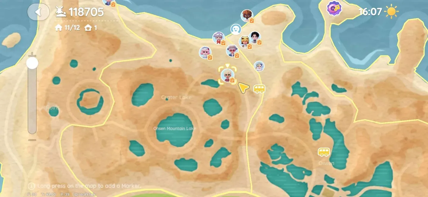Onsen Mountain sur la carte