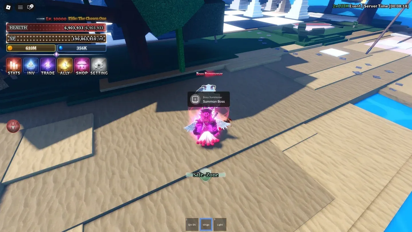 Jinwoo spawns on Sailor Island