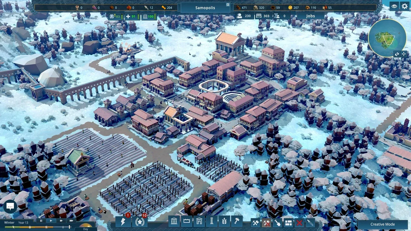 Colosseum construction site setup