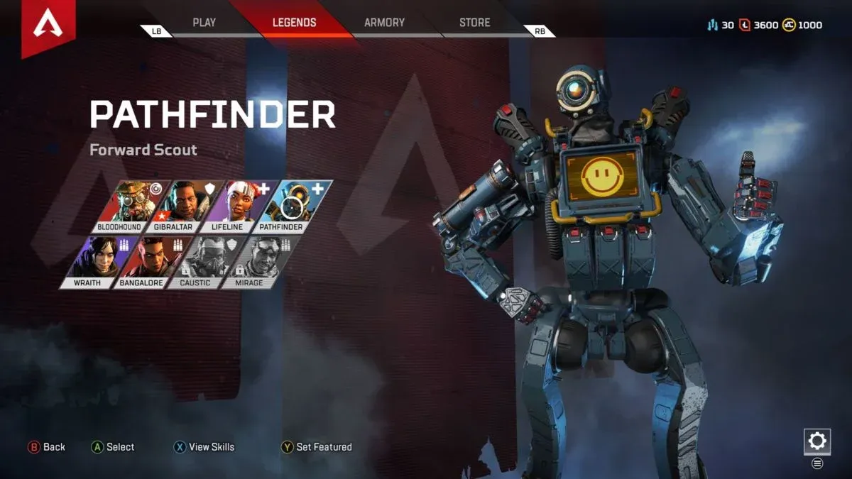 Pathfinder grapple cooldown UI