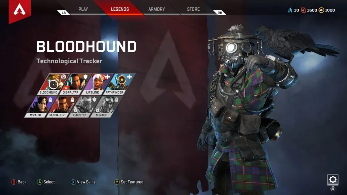 Season 27 legend select screen