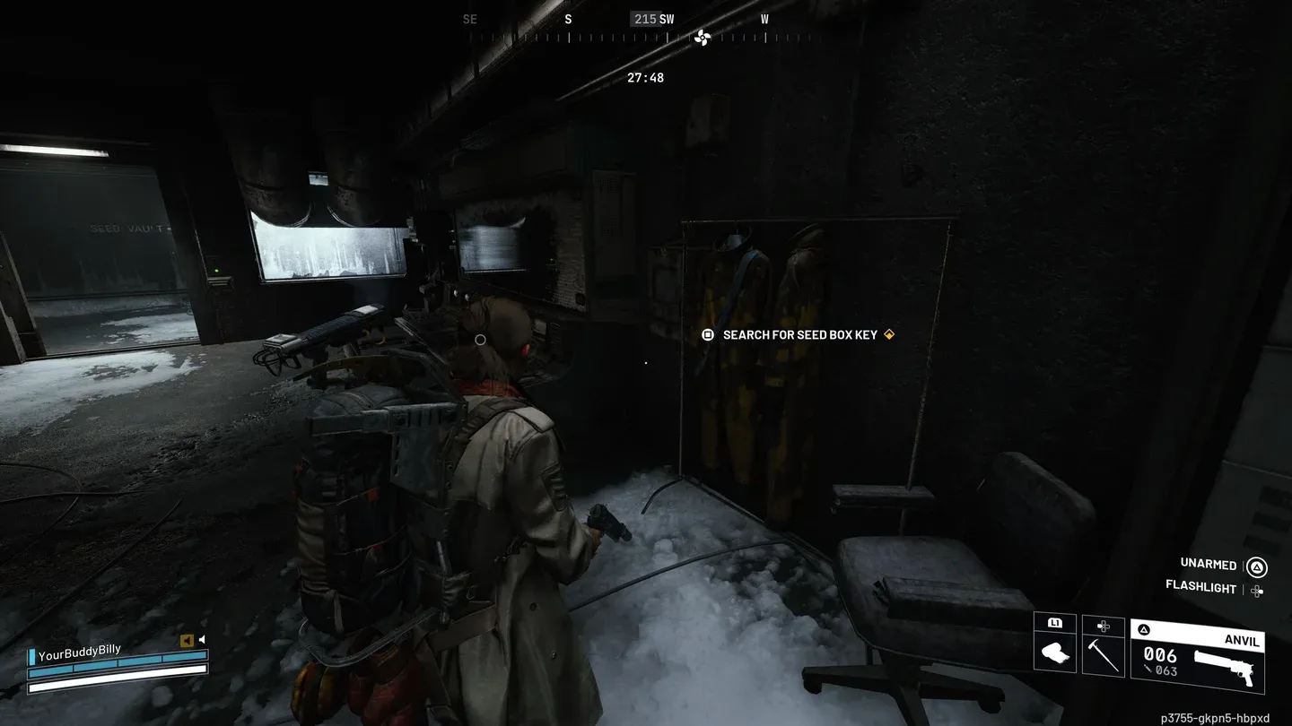 Key hidden in hazmat suits