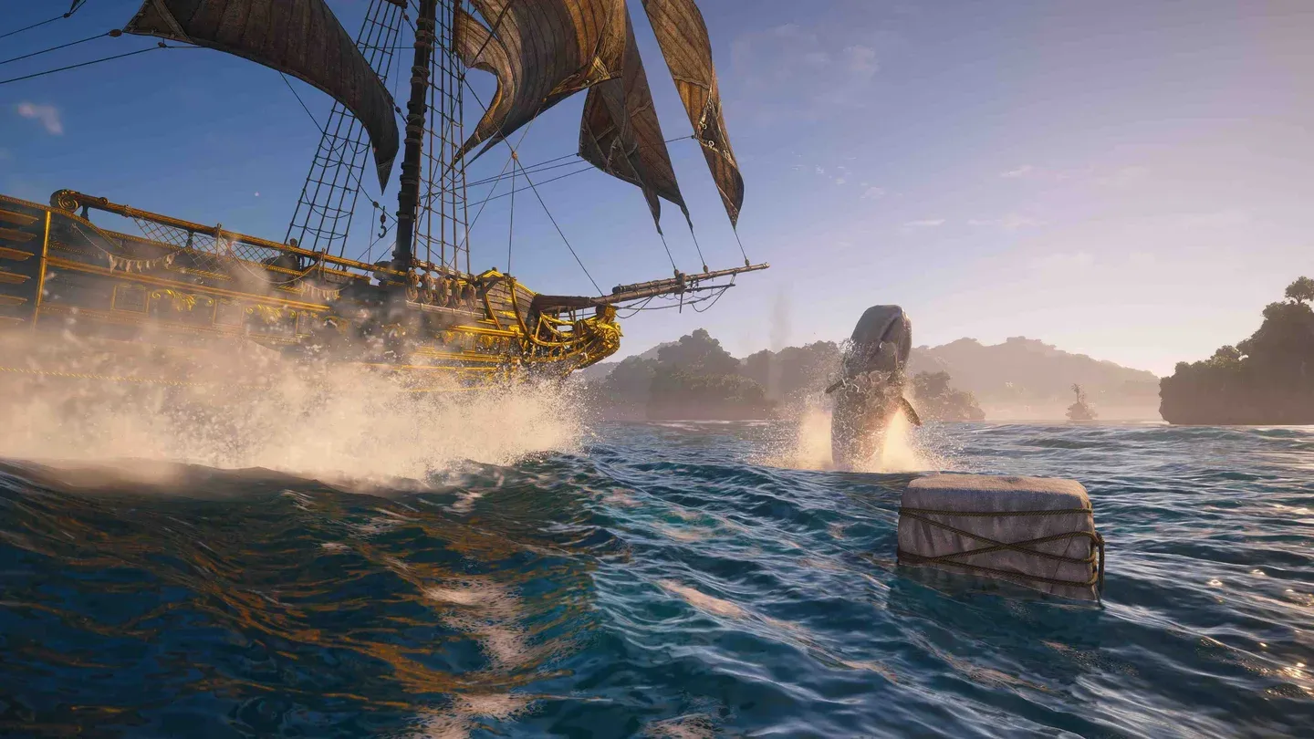 The Jackdaw crew mid-shanty