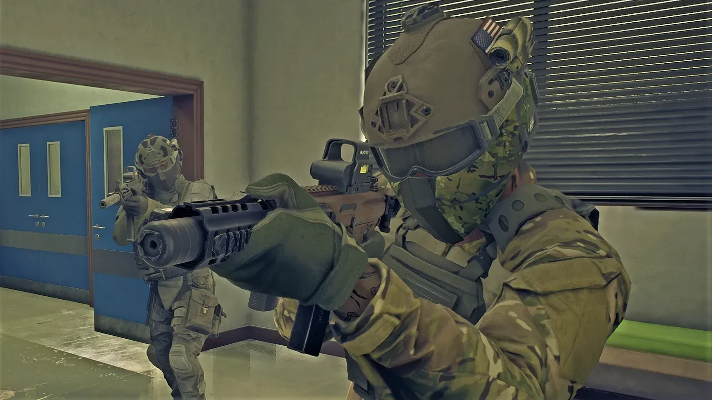 Suspect caught in CS Gas cloud