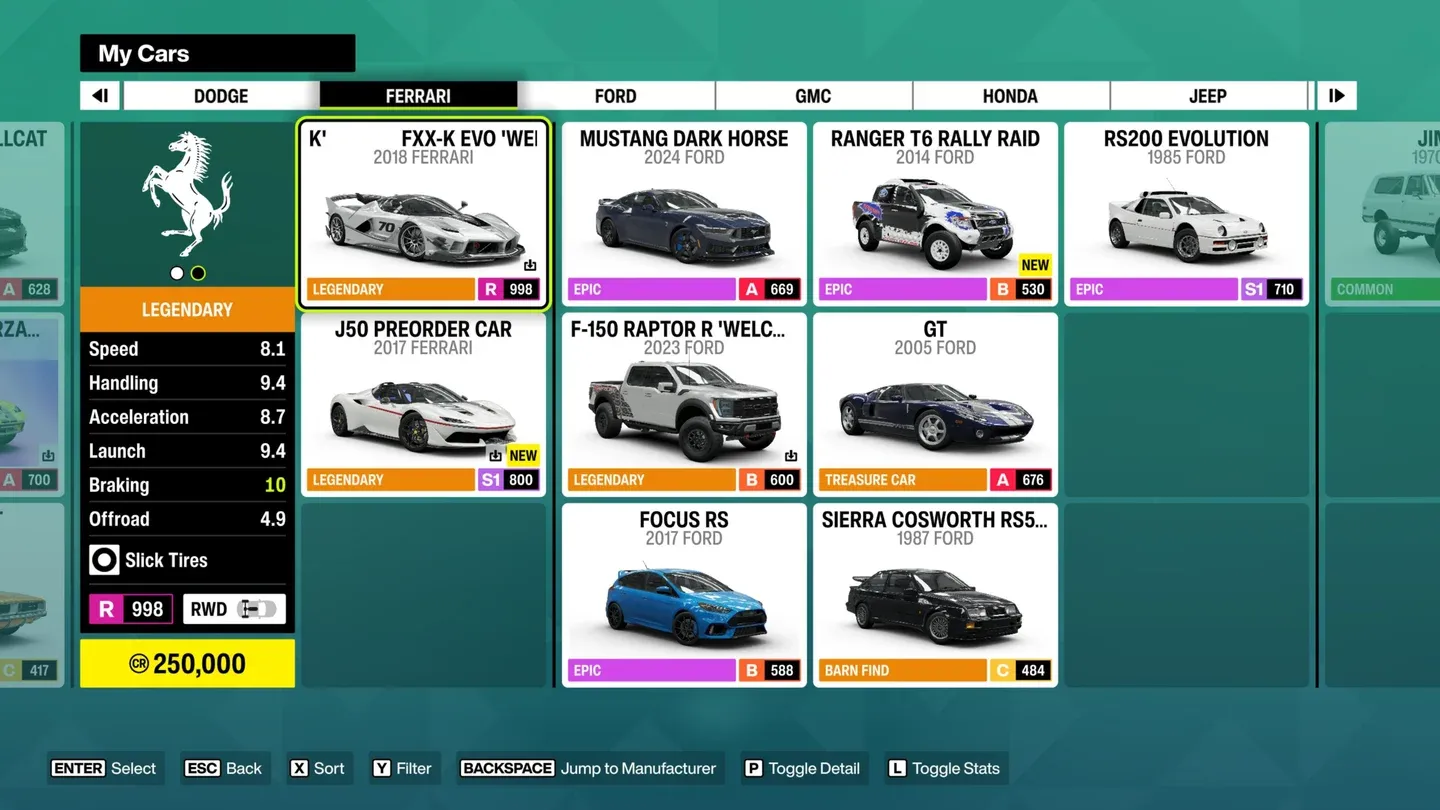 FXX-K Evo at R-998 rating