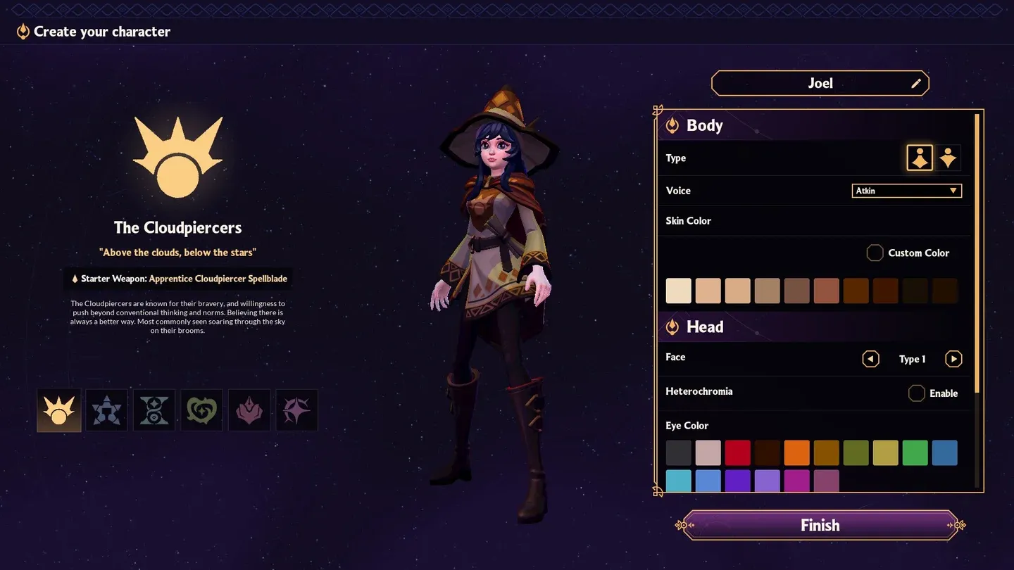 Nightscribes star-themed palette