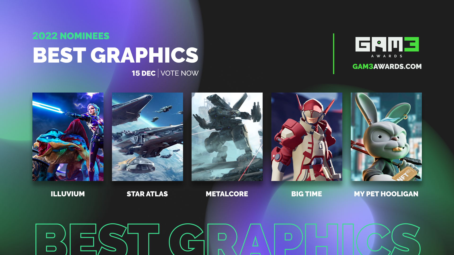 Nominados GAM3 a Mejores Gráficos de Videojuegos 2022 | GAMES.GG