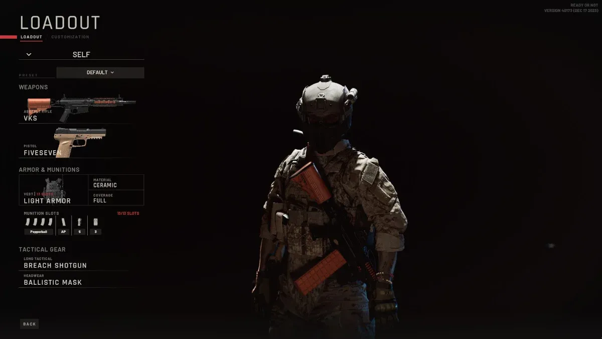 CS Gas in loadout selection