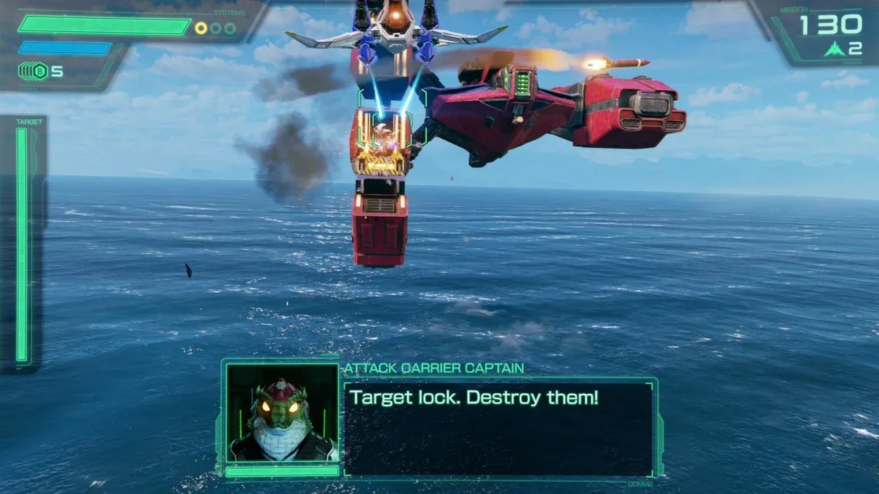 Granga boss fight, Corneria