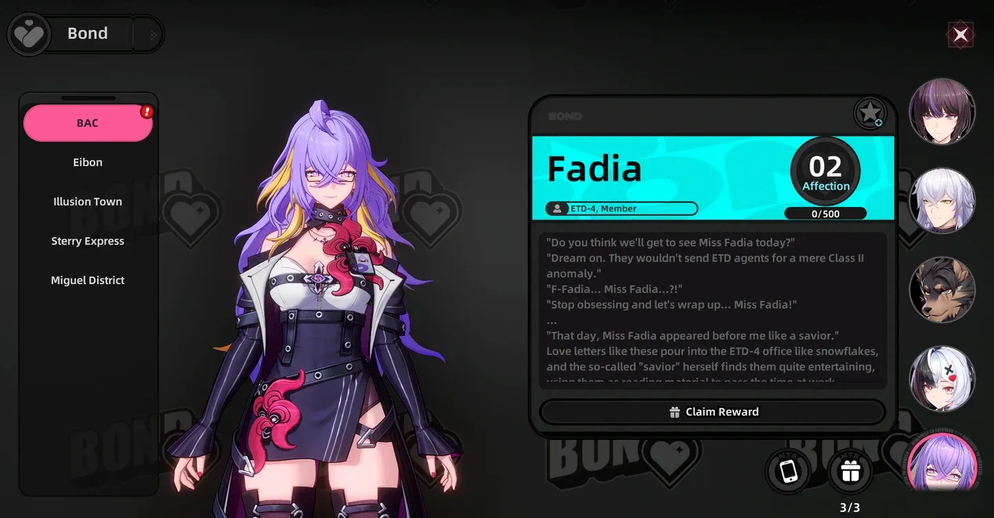 NTE character creation screen