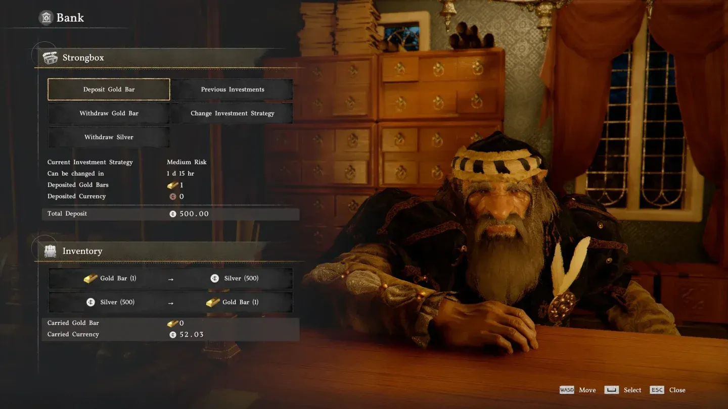 Gloves charge status in inventory