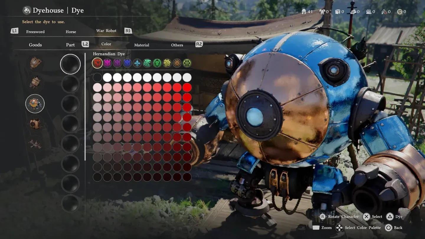 Armor dye zone breakdown