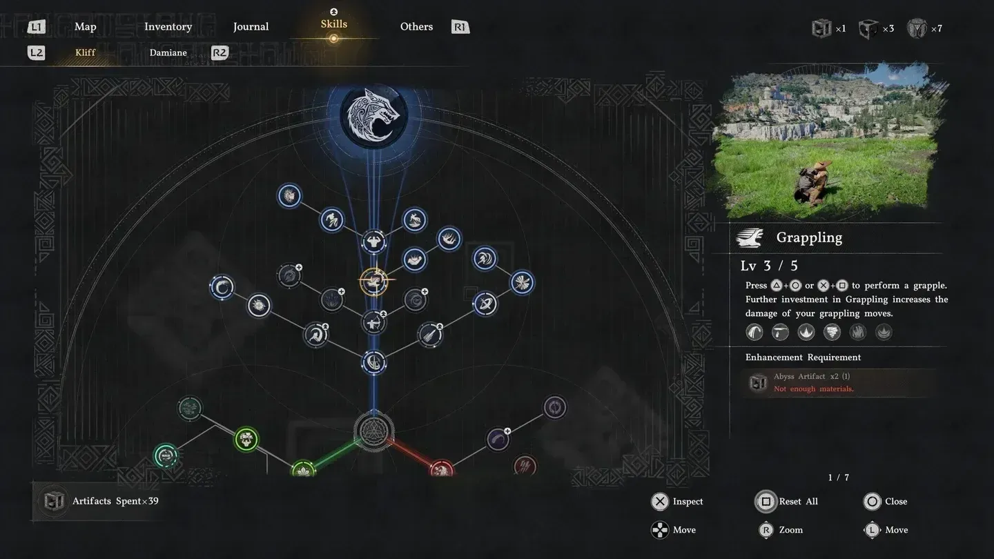 Combat and skill progression system