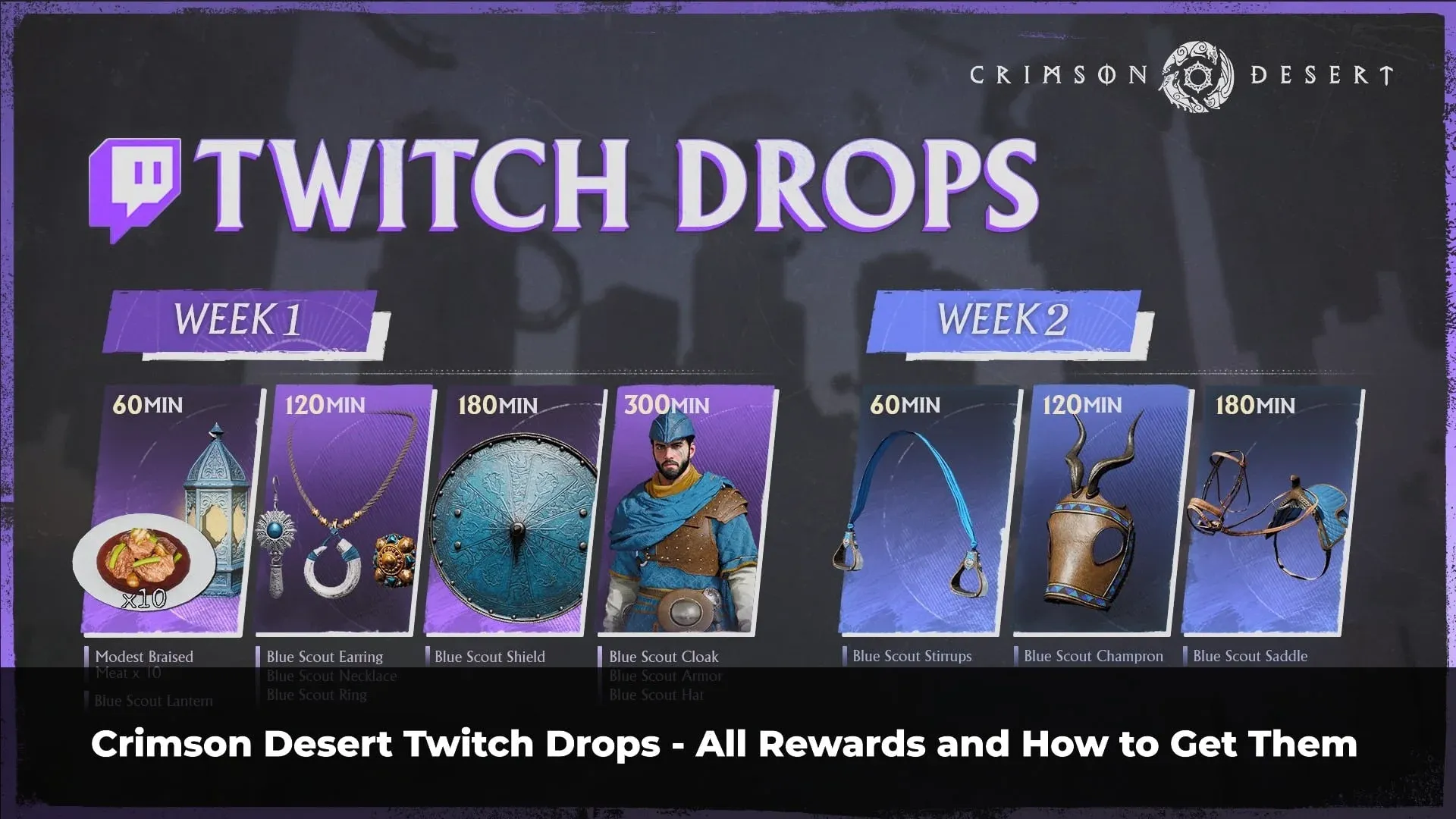 Crimson Desert Twitch Drops: All Rewards and How to Claim