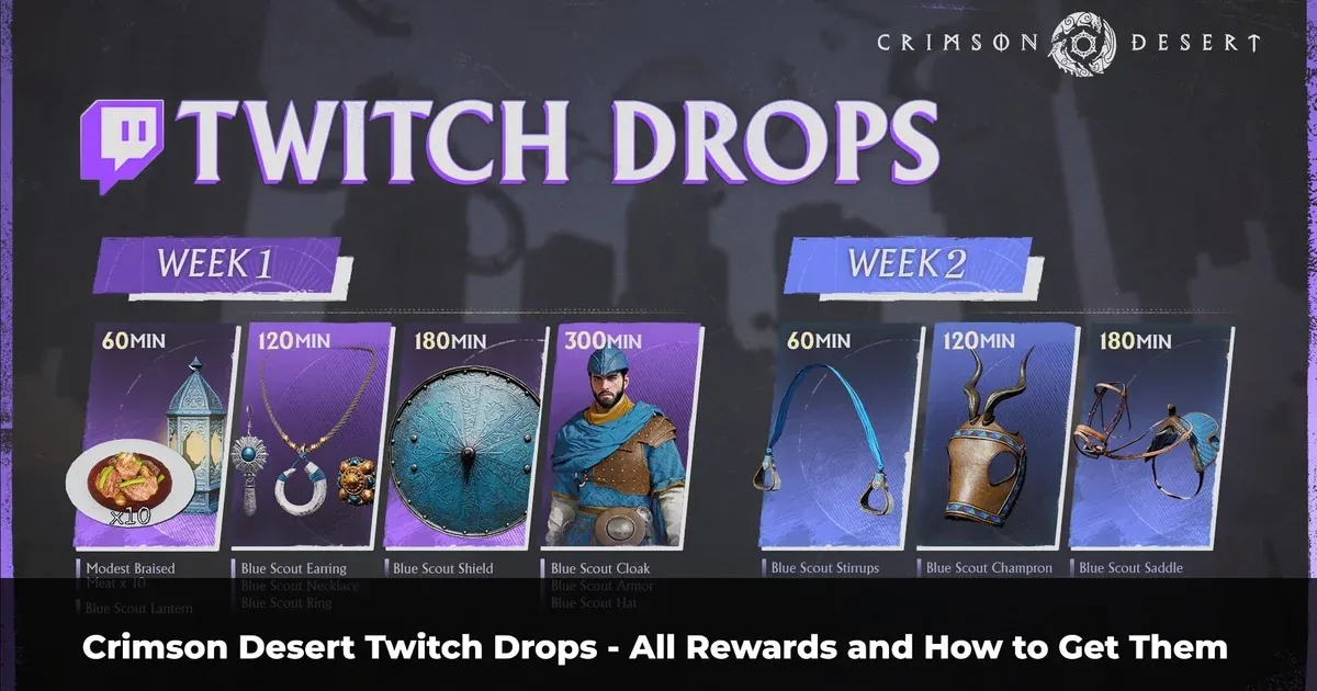 Crimson Desert Twitch Drops: All Rewards and How to Claim | GAMES.GG