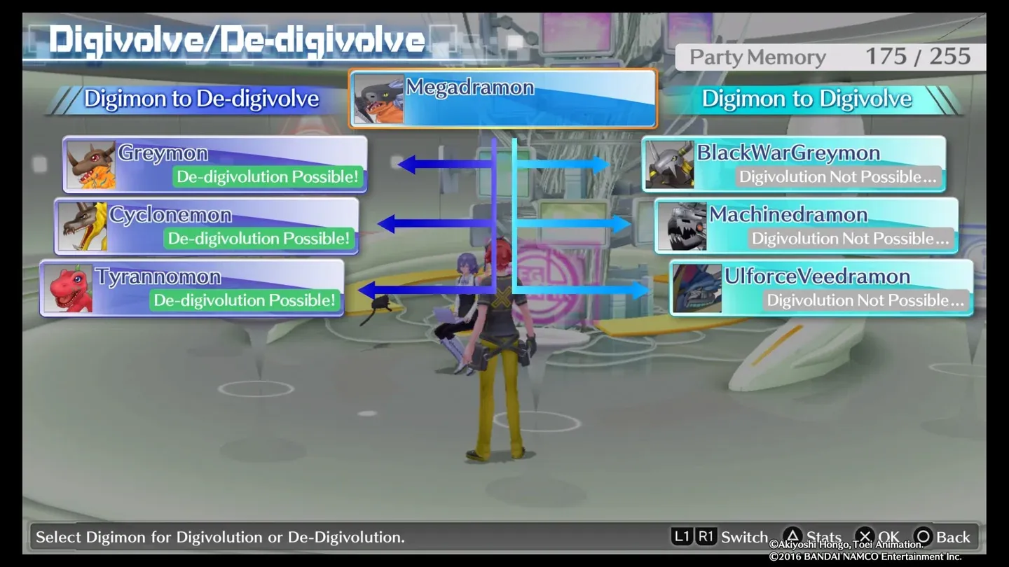 Digivolution system in Cyber Sleuth