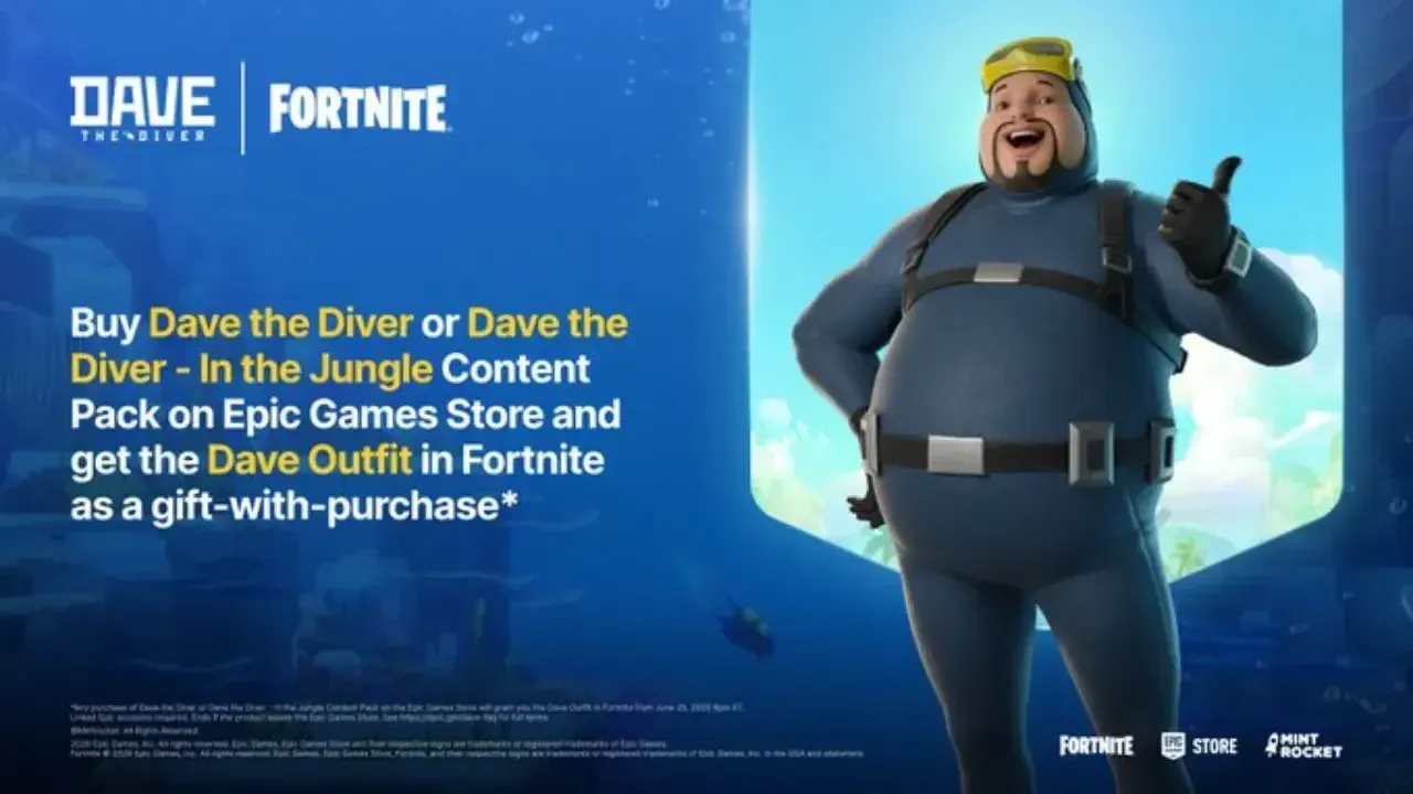 Dave the Diver Joins Fortnite to Celebrate His Third Birthday