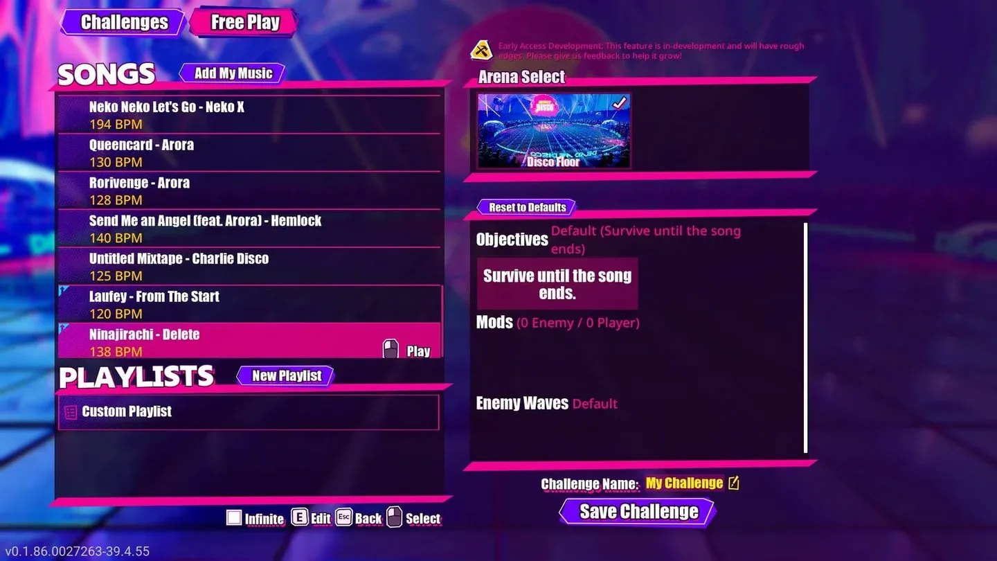 Add My Music in Free Play