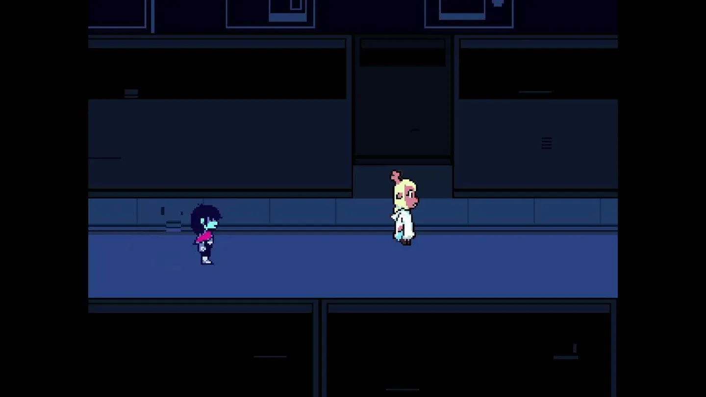 Noelle joins the group outside