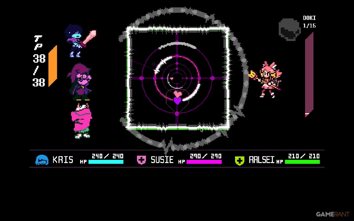 Pink's shop triggers the dialogue