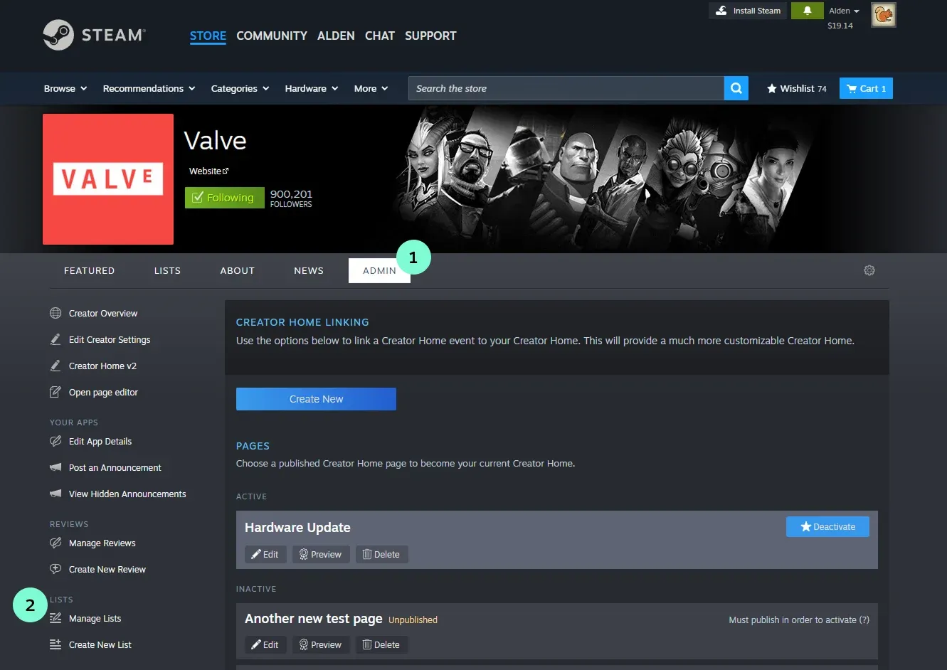 Steamworks regional currency dashboard