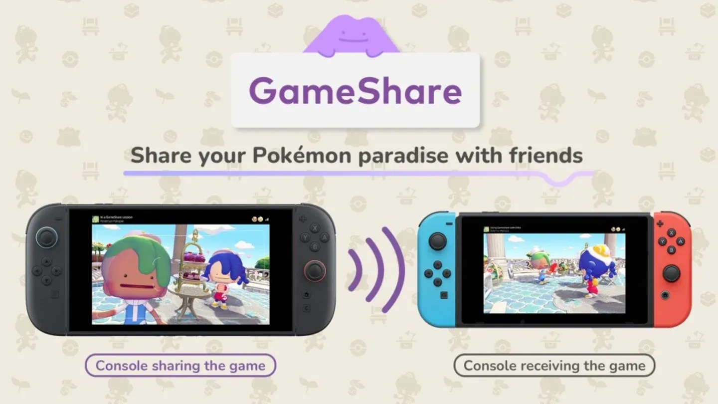 GameShare en el menú de inicio de Switch
