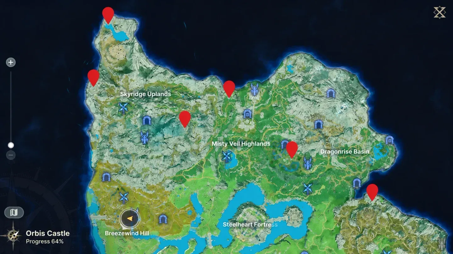 Northern mission cluster map